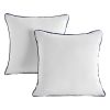 20 x 20 in Throw Pillow Inserts Pack of 2 White Down Alternative Pillows Square