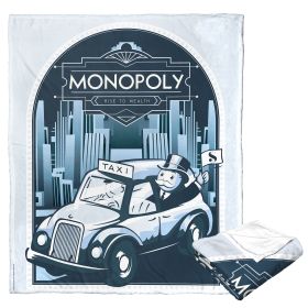 Hasbro Monopoly Silk Touch Throw Blanket, 50" x 60", Rise to Wealth