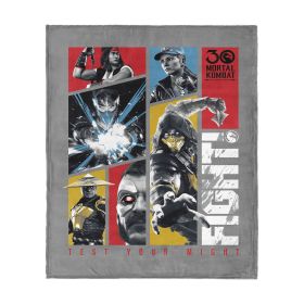 Mortal Kombat Test Your Might Silk Touch Throw Blanket 50 x 60 inches