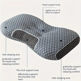 YBZ 3D Knitted Cotton Massage Pillow 1pack 2pack (Option: Gray-1pcs)