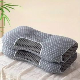 YBZ 3D Knitted Cotton Massage Pillow 1pack 2pack (Option: Gray-2pcs)
