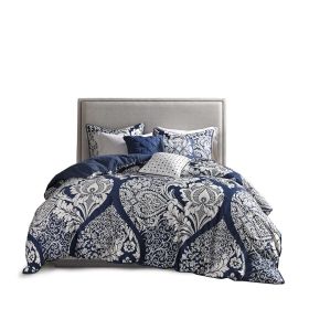 7 Piece Cotton Printed Comforter Set (Color: as Pic)